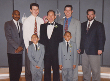 Picture of the Boys at Dad's wedding to Della (Derious, Russell, David, Michael James, Garrett, Ty and Merlin